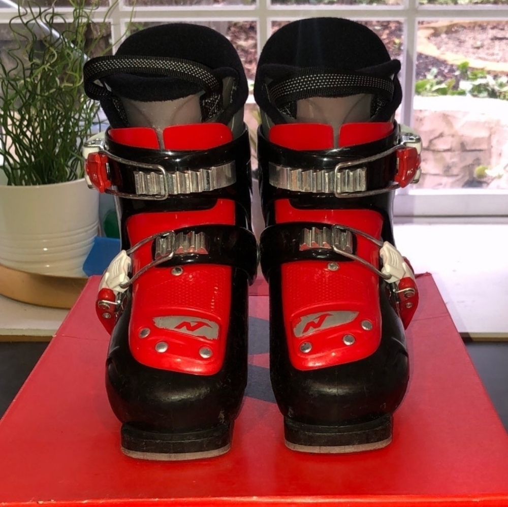Nordica Red and Black Ski Boots